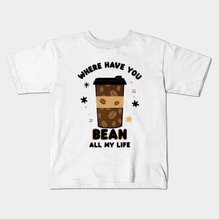 COFFEE Bean Coffee Drinker Kids T-Shirt